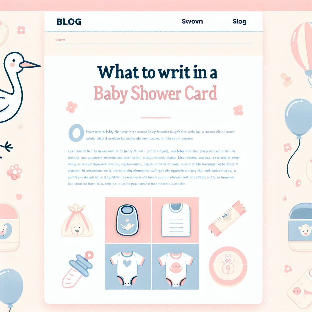What to Write in a Baby Shower Card