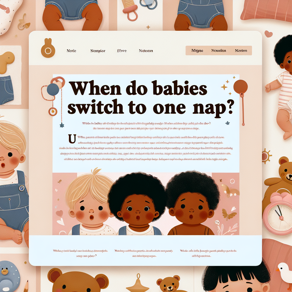 When Do Babies Switch to One Nap